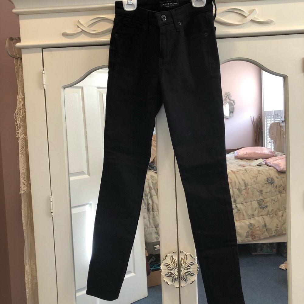 Lucky Brand Ava Skinny Black Ankle Jeans